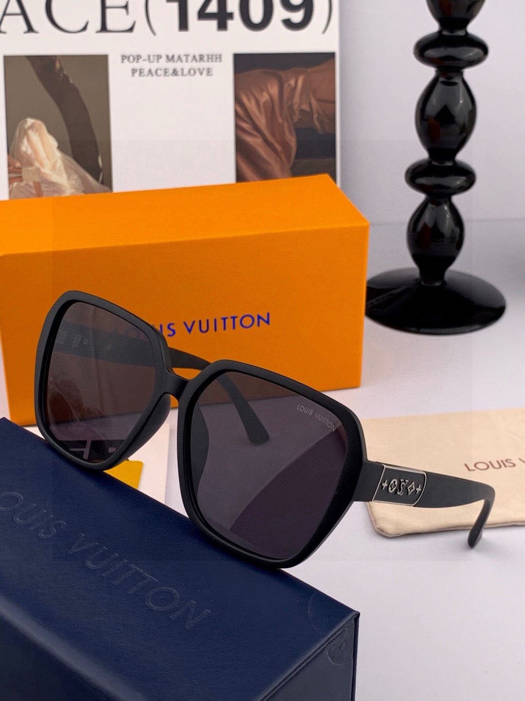 Louis Vuitton L3305 Square Red Lens Sunglasses for Men & Women - 464696 - detail image 6