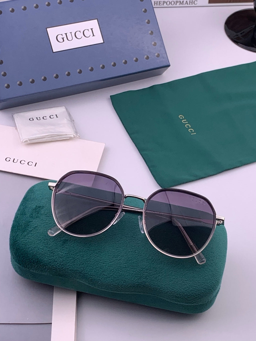 Gucci G3825 Polarized Square Red Lens Sunglasses for Women - 464891 - detail image 7