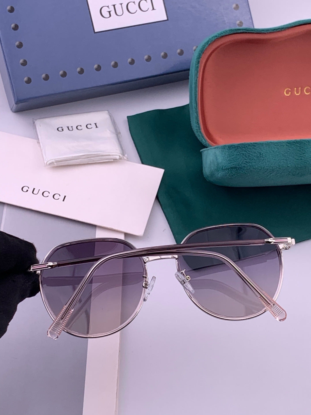 Gucci G3825 Polarized Square Red Lens Sunglasses for Women - 464891 - detail image 6