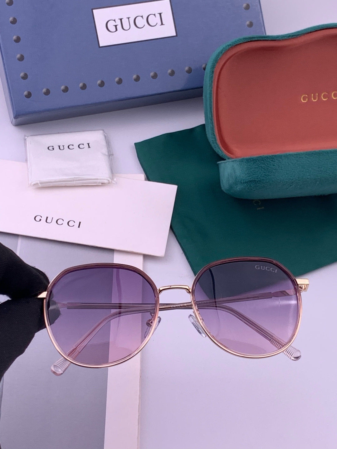 Gucci G3825 Polarized Square Red Lens Sunglasses for Women - 464893