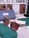 Gucci G0262 Polarized Square Gold Lens Sunglasses for Men & Women - 464895