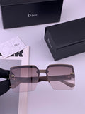 Dior D9805 Square Gold Lens Sunglasses for Men & Women - 465312
