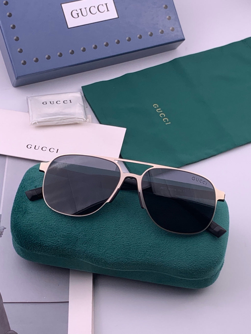 Gucci G2807 Polarized Aviator Black Lens Sunglasses for Men - 464874 - detail image 6