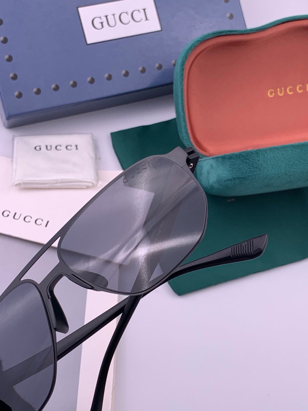 Gucci G2807 Polarized Aviator Gold Lens Sunglasses for Men - 464877 - detail image 5