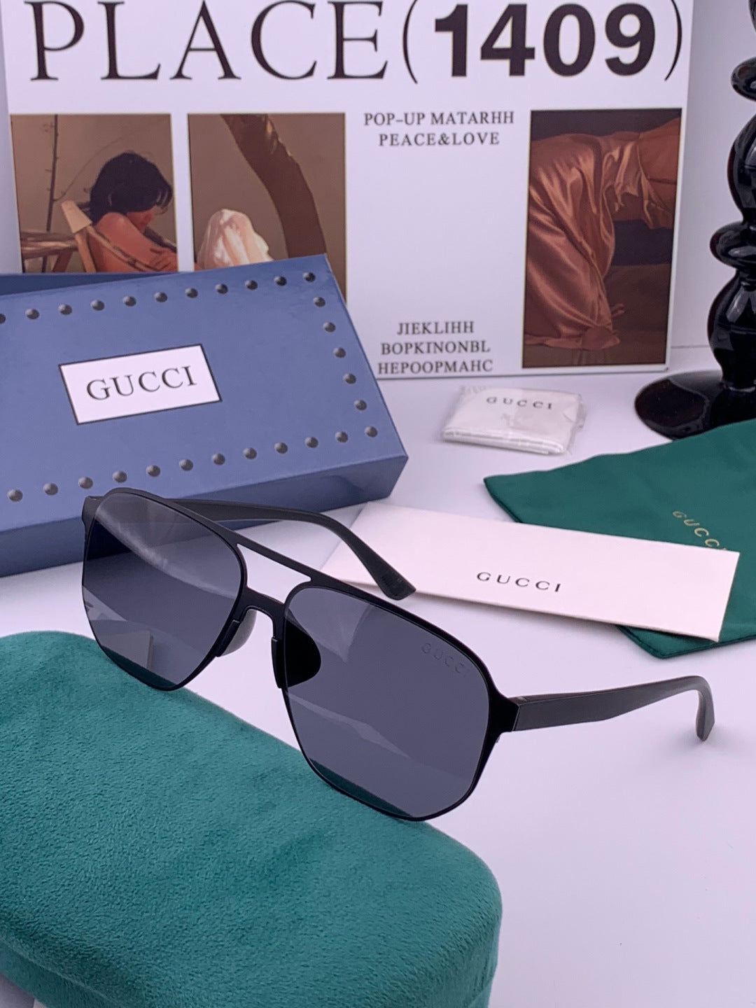 Gucci G2807 Polarized Aviator Gold Lens Sunglasses for Men - 464877 - detail image 2