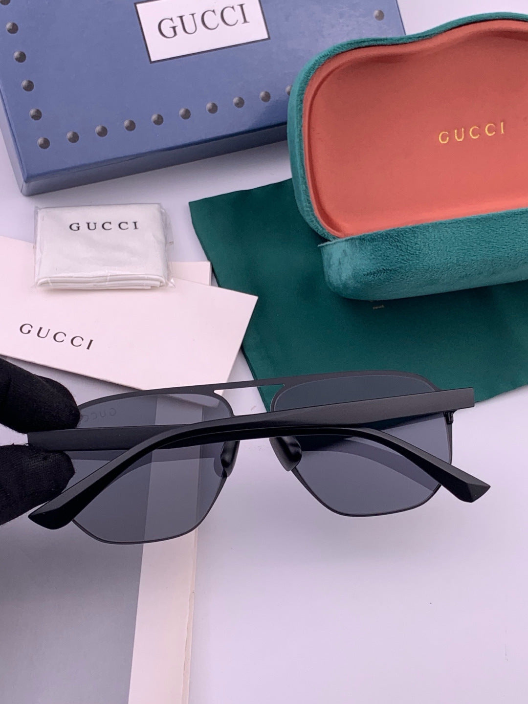 Gucci G2807 Polarized Aviator Gold Lens Sunglasses for Men - 464877 - detail image 4