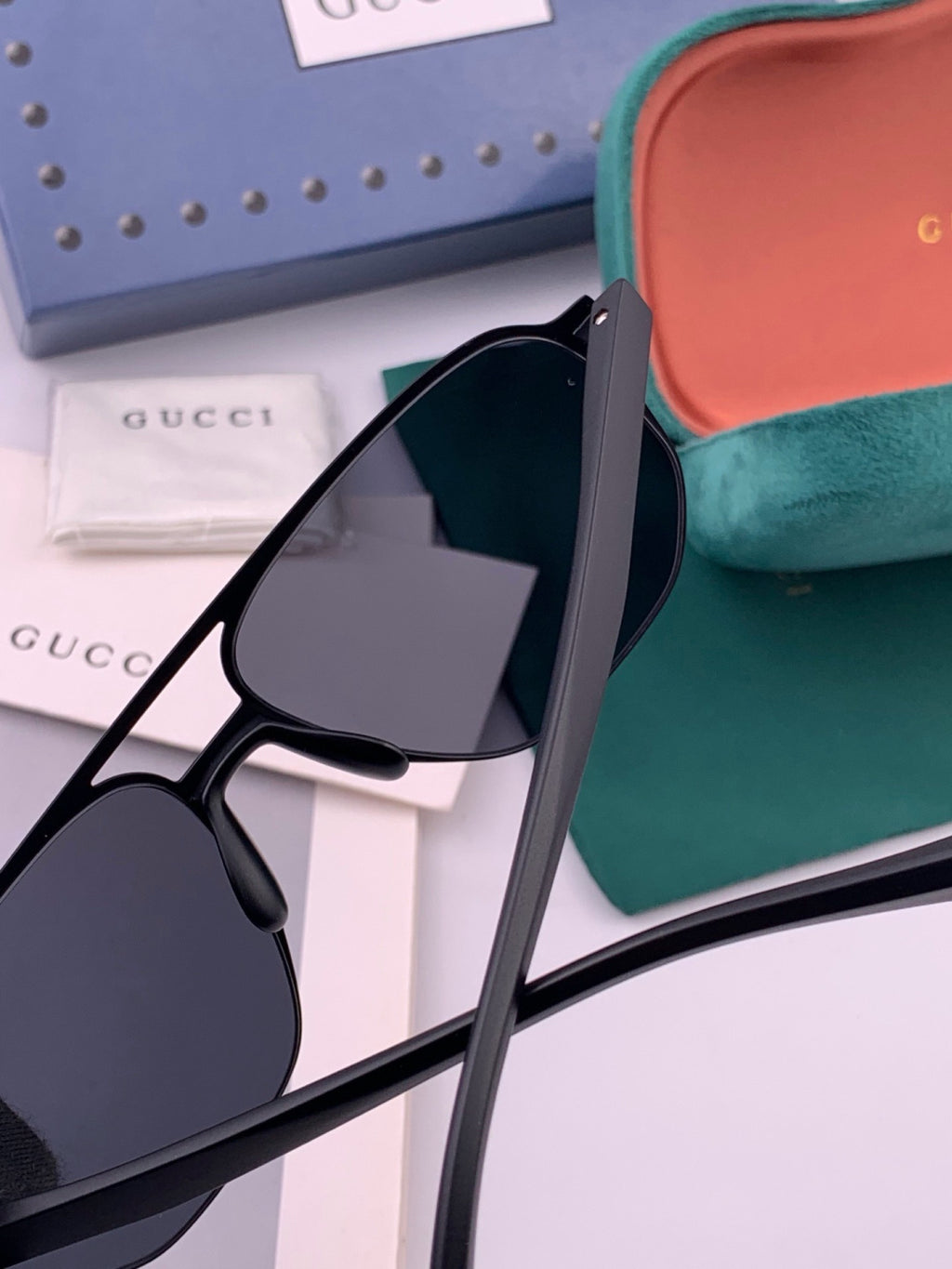 Gucci G2807 Polarized Aviator Gold Lens Sunglasses for Men - 464877 - detail image 6