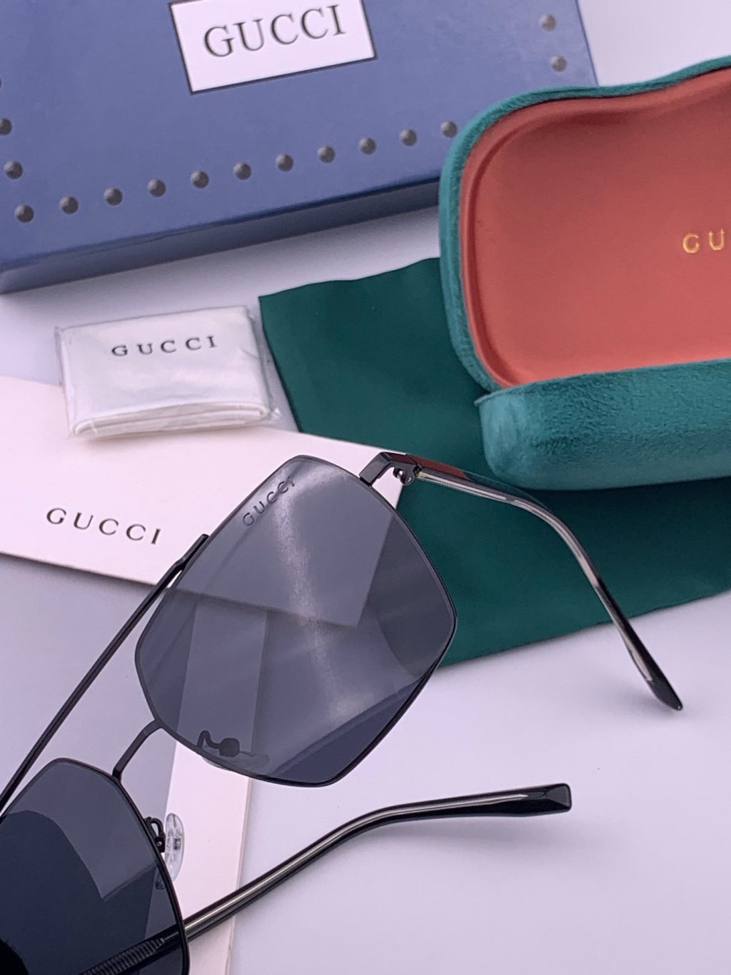 Gucci G5803 Polarized Aviator Black Lens Sunglasses for Men - 464879 - detail image 3