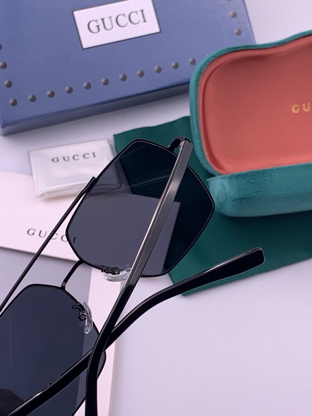 Gucci G5803 Polarized Aviator Black Lens Sunglasses for Men - 464879 - detail image 6