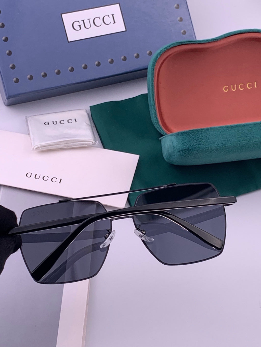 Gucci G5803 Polarized Aviator Black Lens Sunglasses for Men - 464879 - detail image 7