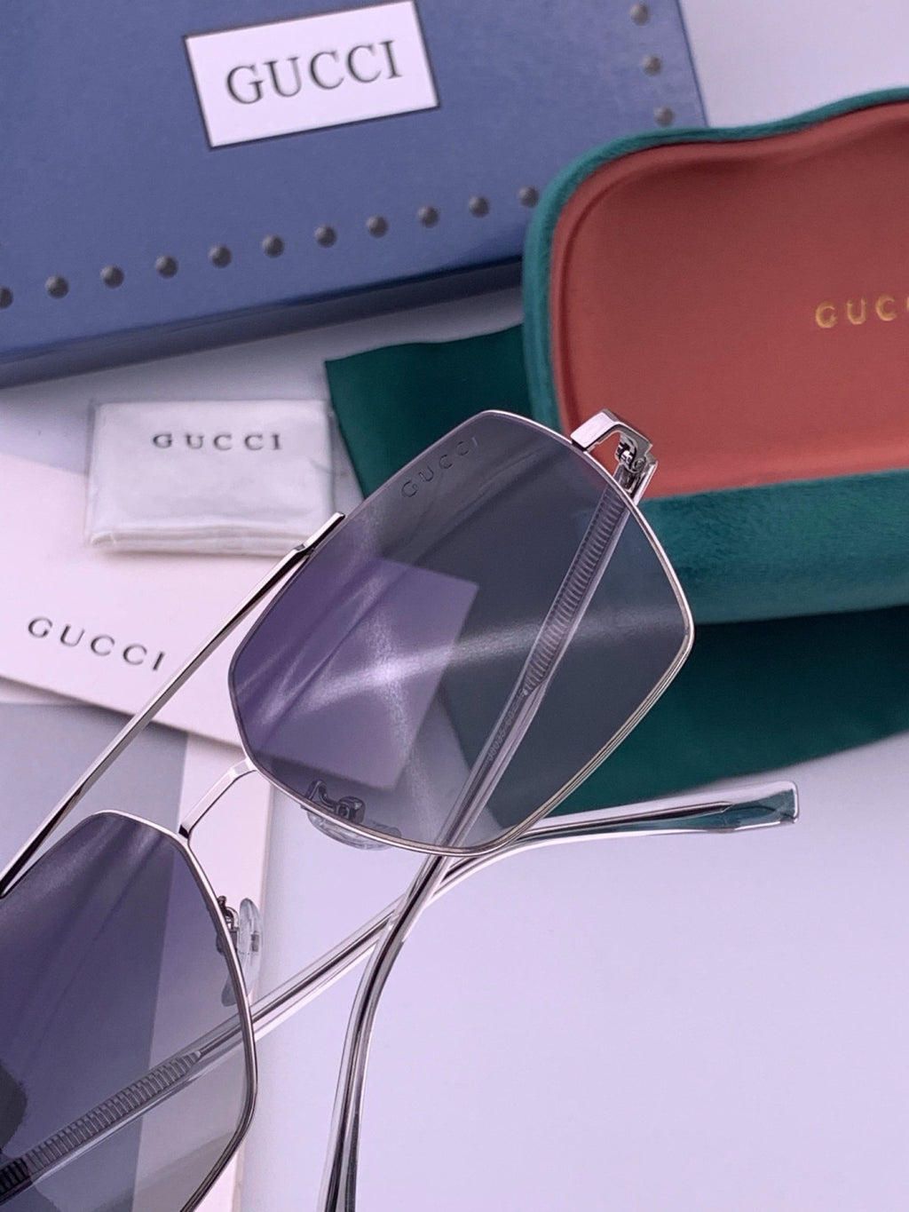 Gucci G5803 Polarized Aviator Black Lens Sunglasses for Men - 464880 - detail image 4