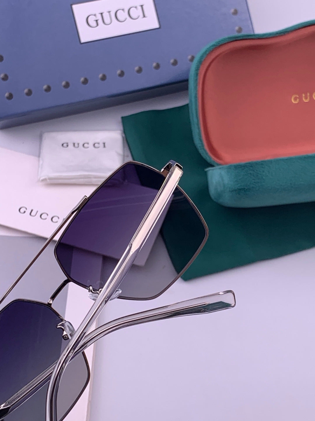 Gucci G5803 Polarized Aviator Black Lens Sunglasses for Men - 464880 - detail image 5