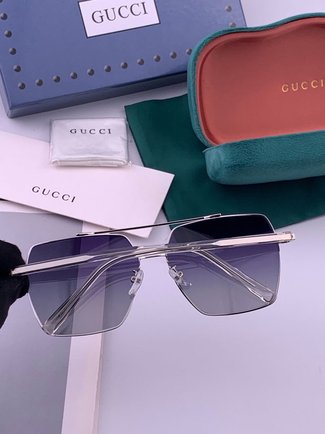 Gucci G5803 Polarized Aviator Black Lens Sunglasses for Men - 464880 - detail image 7