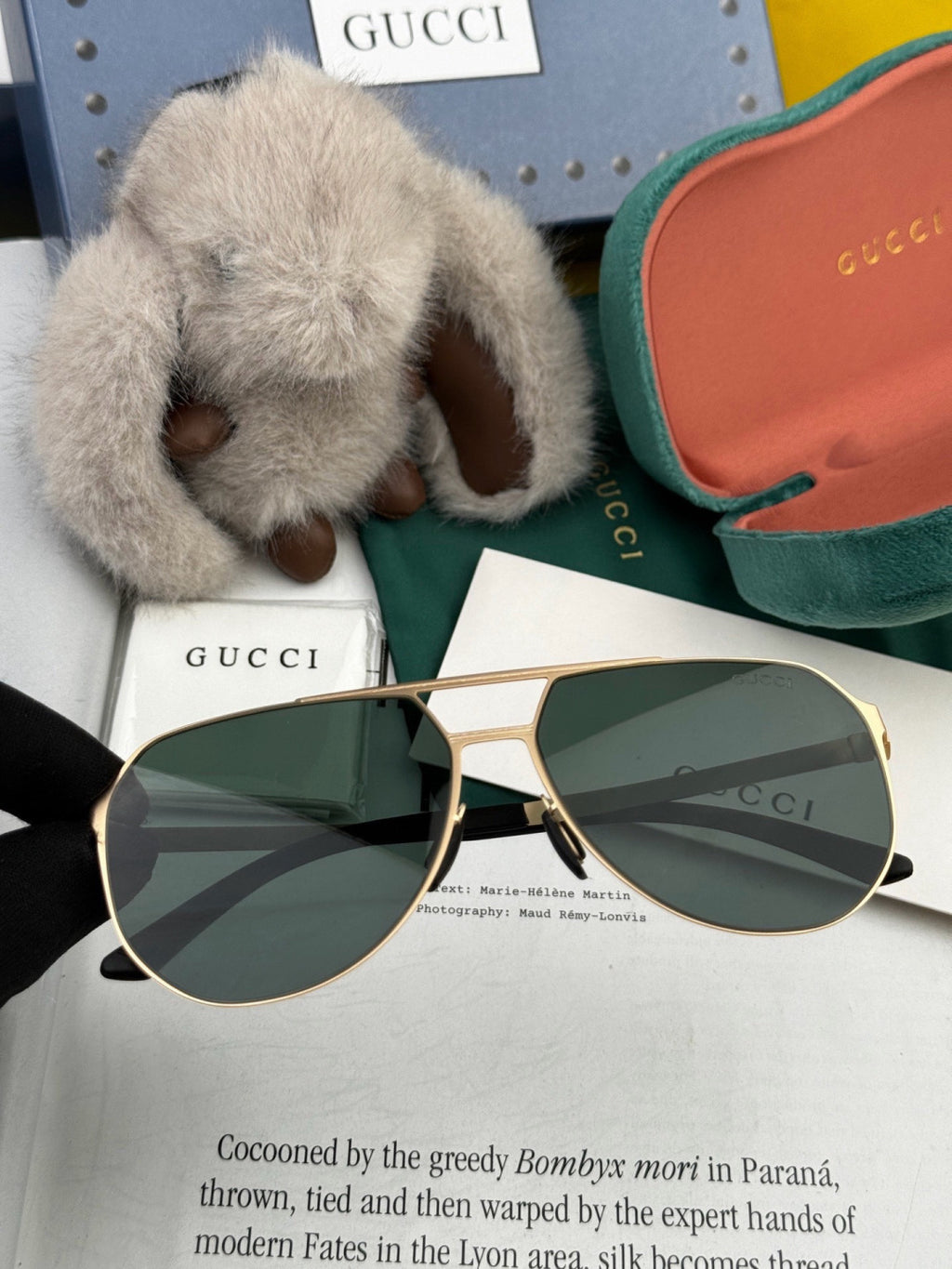 Gucci G2380 Polarized Aviator Gold Lens Sunglasses for Men - 464884 - detail image 2