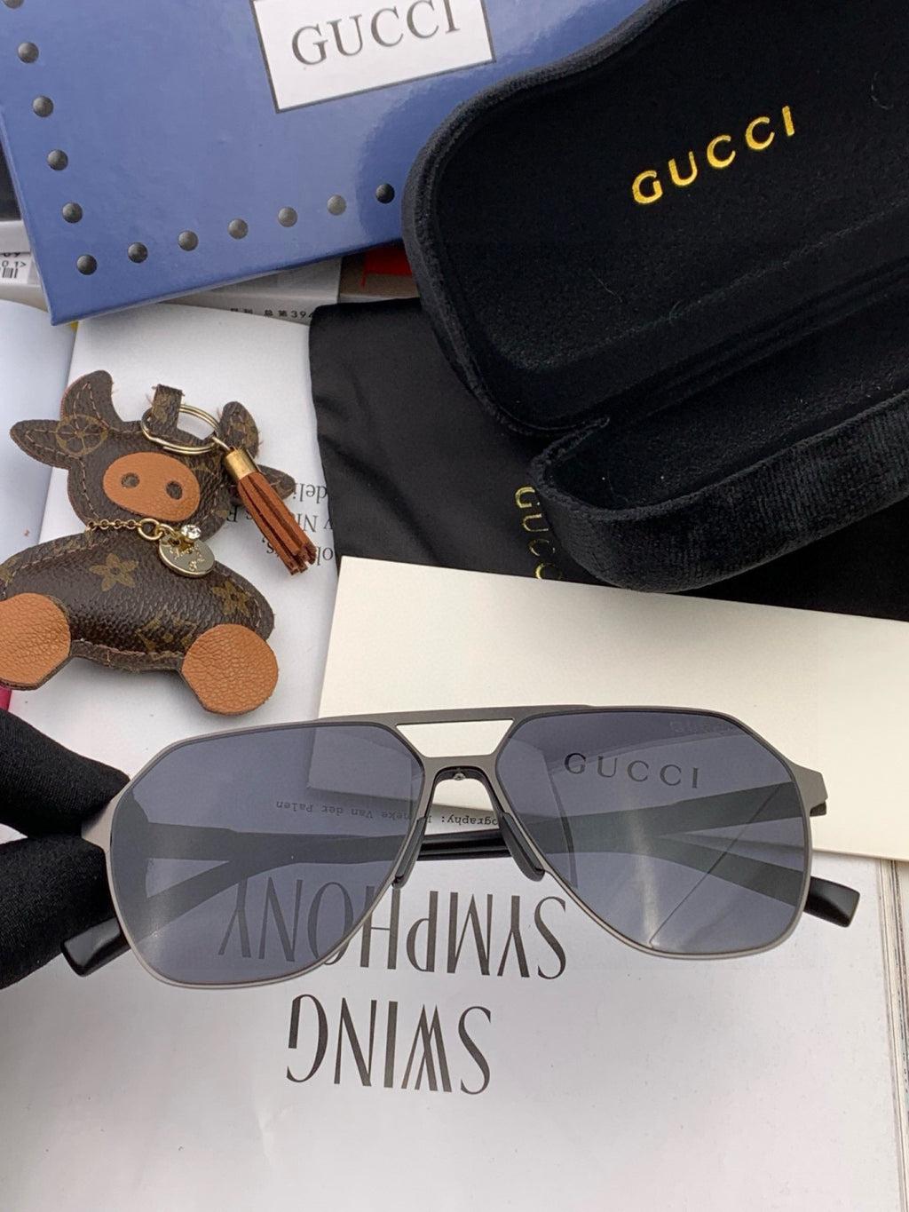 Gucci G3807 Polarized Aviator Brown Lens Sunglasses for Men - 464885 - detail image 2