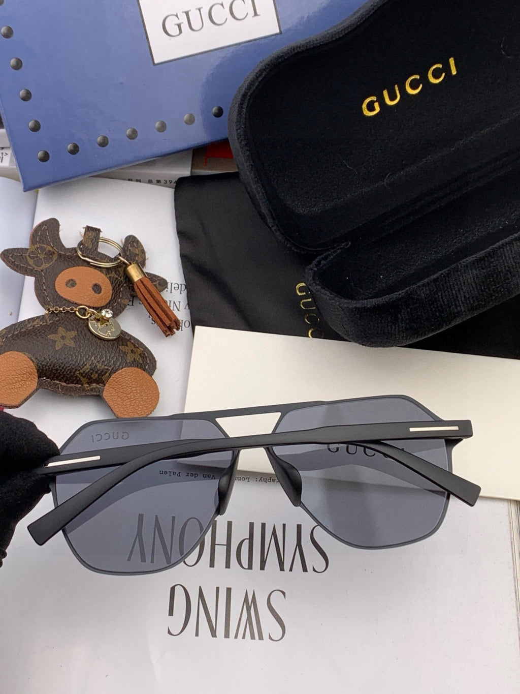 Gucci G3807 Polarized Aviator Brown Lens Sunglasses for Men - 464885 - detail image 6