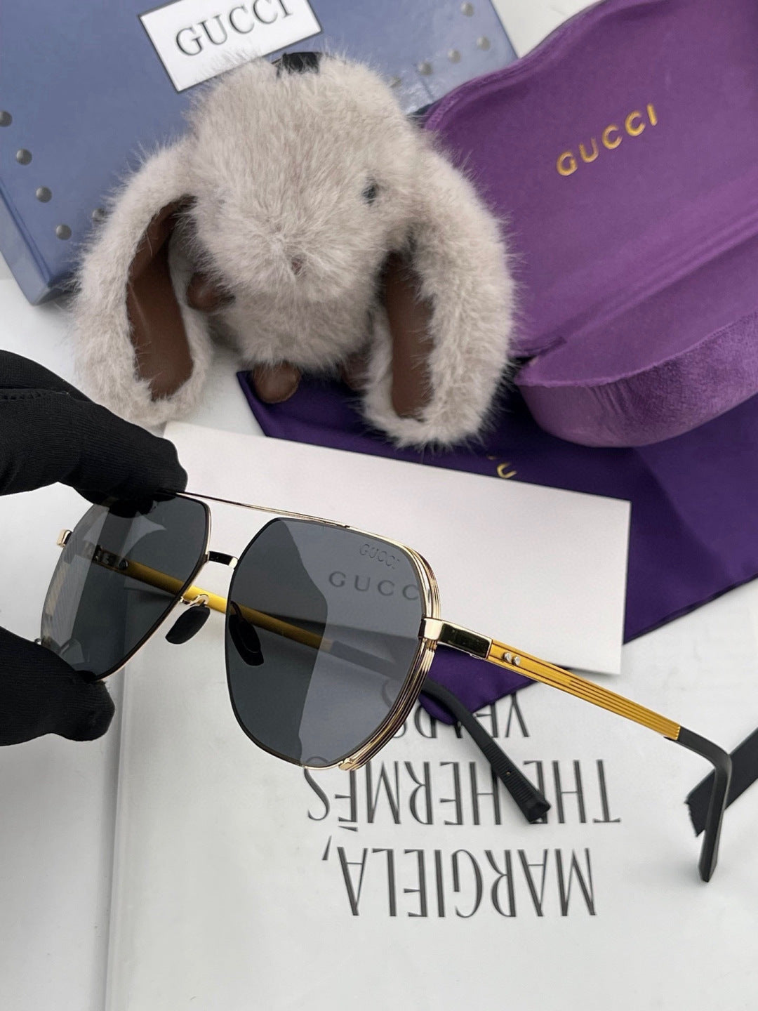 Gucci G2881 Polarized Aviator Gold Lens Sunglasses for Men - 464886 - detail image 5