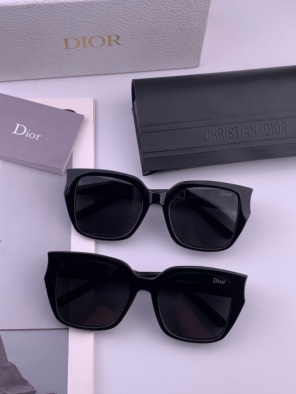 Dior CD6820 Polarized Square Black Lens Sunglasses for Women - detail image 7