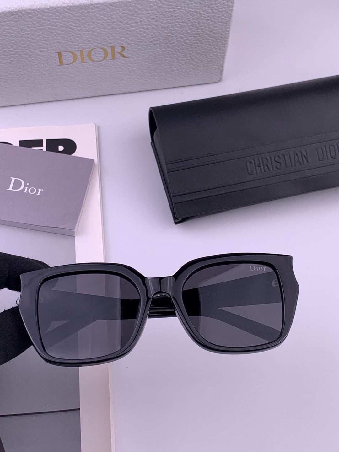 Dior CD6820 Polarized Square Black Lens Sunglasses for Women