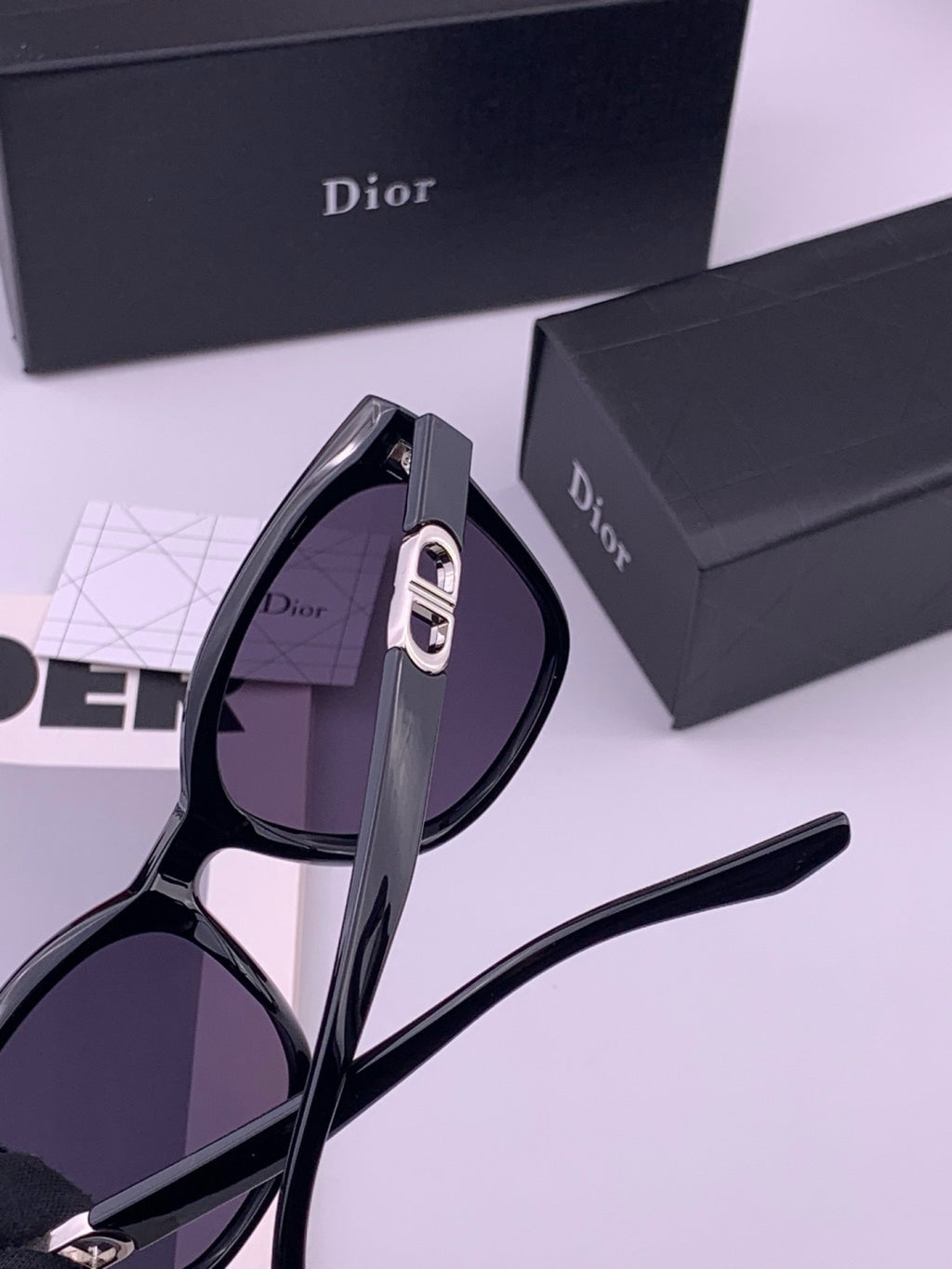 Dior CD67711 Polarized Square Black Lens Sunglasses for Women - detail image 5