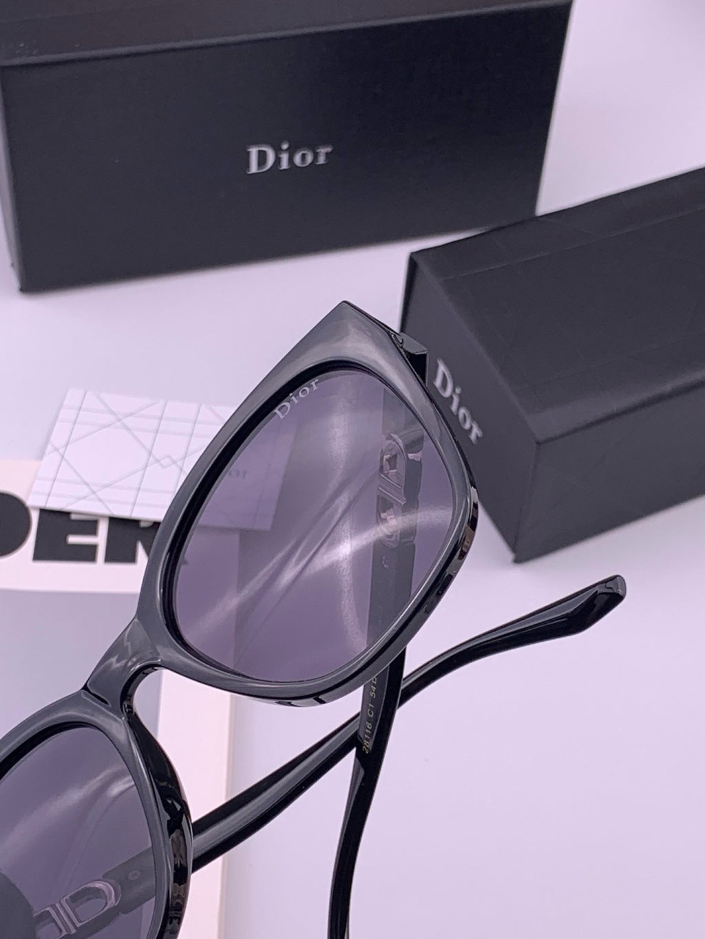 Dior CD67711 Polarized Square Black Lens Sunglasses for Women - detail image 7