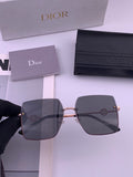 Dior CD7371 Lightweight Rimless Black Lens Sunglasses for Women