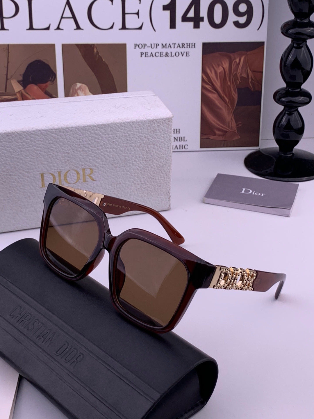Dior D77000 Fashion Black Lens Sunglasses for Men & Women