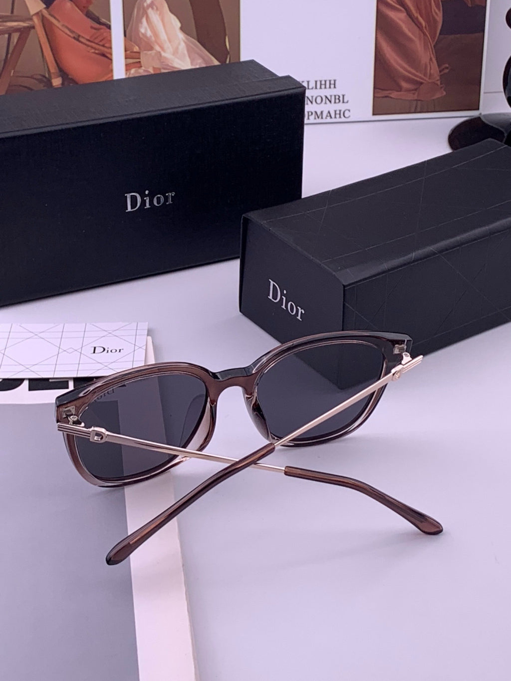 Dior D31101 Polarized Square Blue Lens Sunglasses for Men & Women - detail image 7