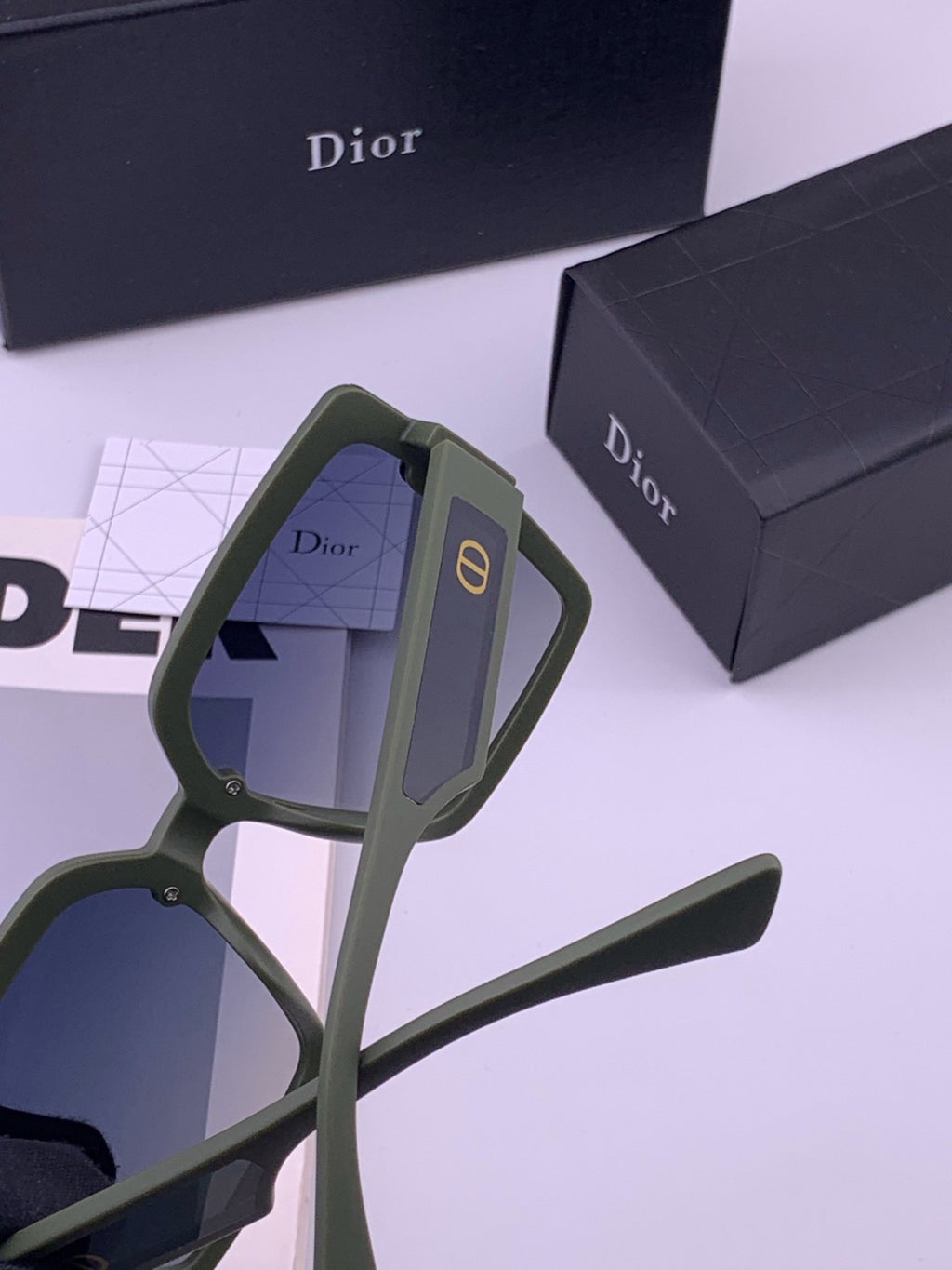 Dior CD3917 Polarized Square Gold Lens Sunglasses for Women - detail image 6