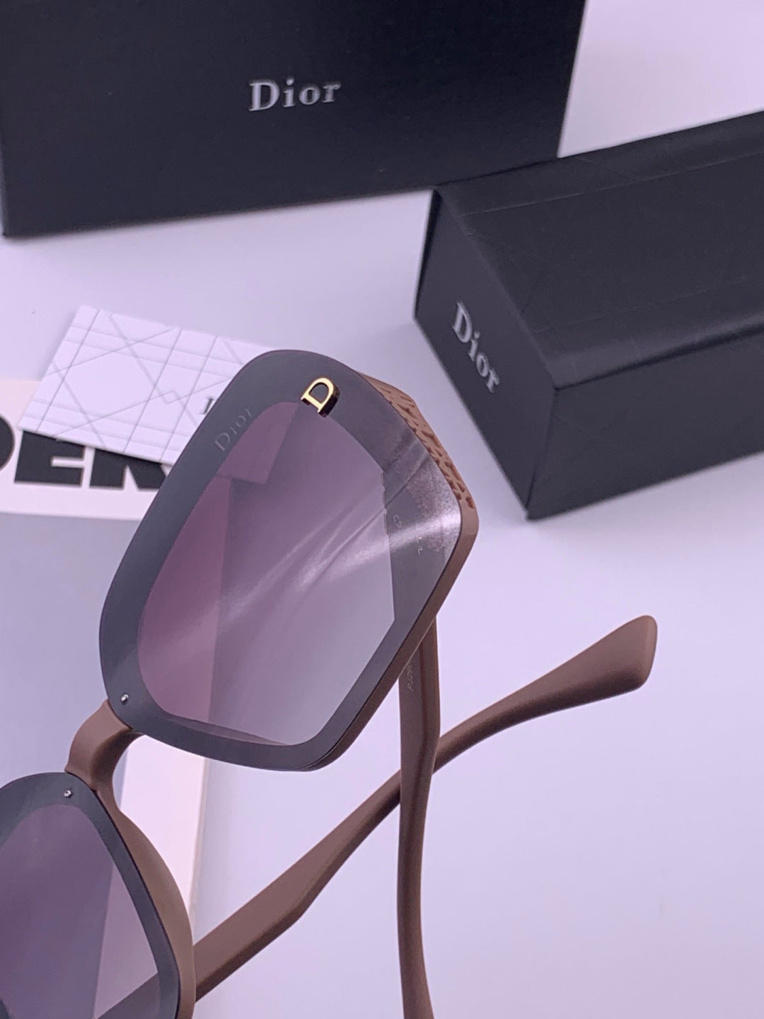 Dior CD3290 Polarized Square Gold Lens Sunglasses for Women - 486859 - detail image 3