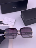 Dior D2292 Polarized Square Gold Lens Sunglasses for Men & Women