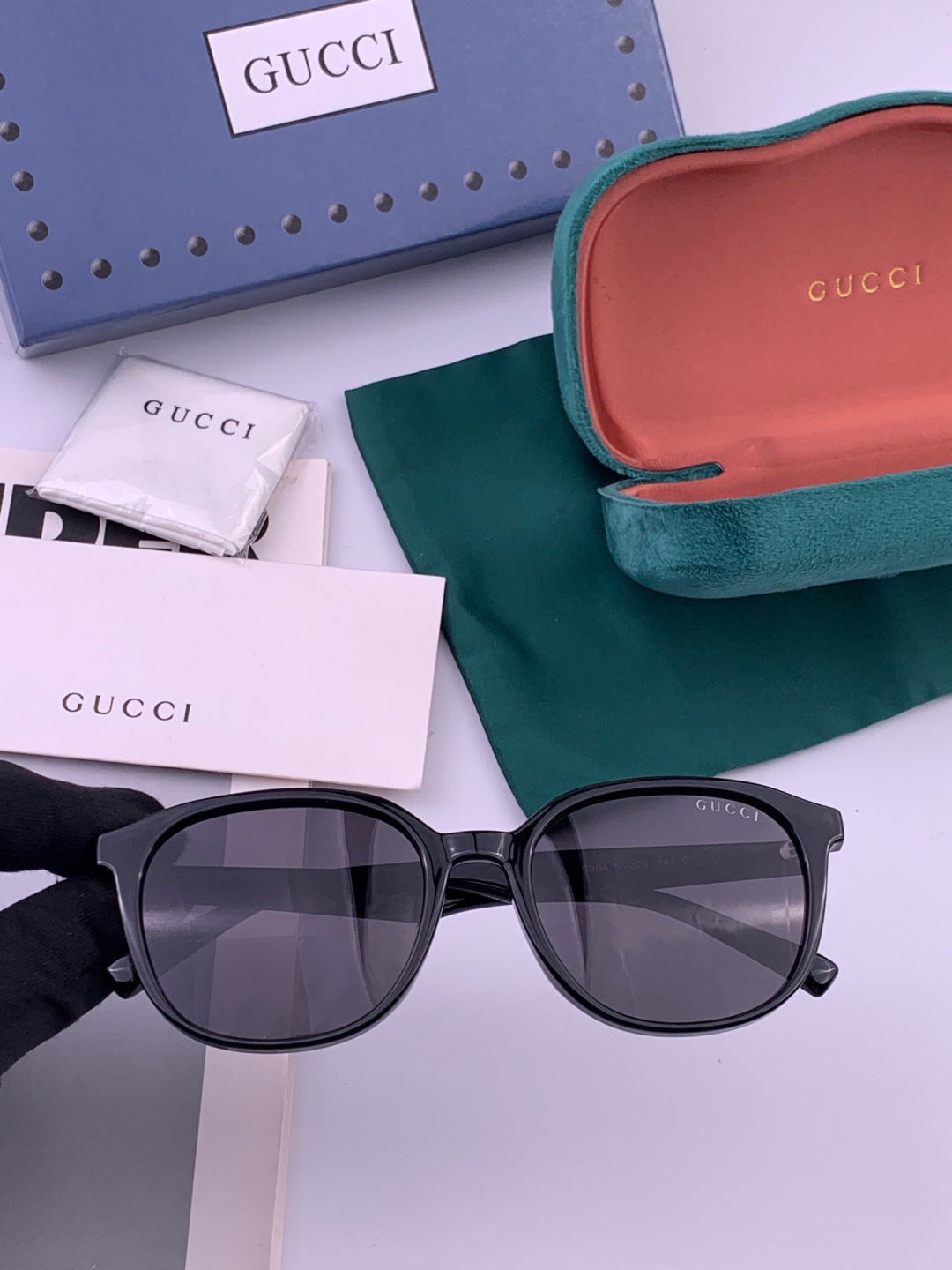 Gucci G4990 Polarized Square Orange Lens Sunglasses for Women