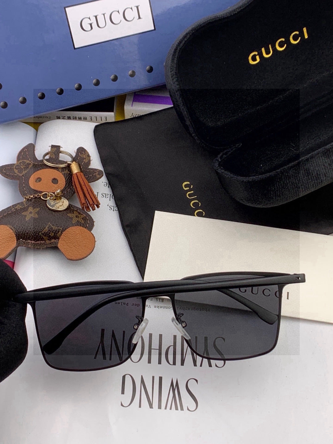 Gucci G11363 Fashion Red Lens Sunglasses for Men & Women - detail image 5