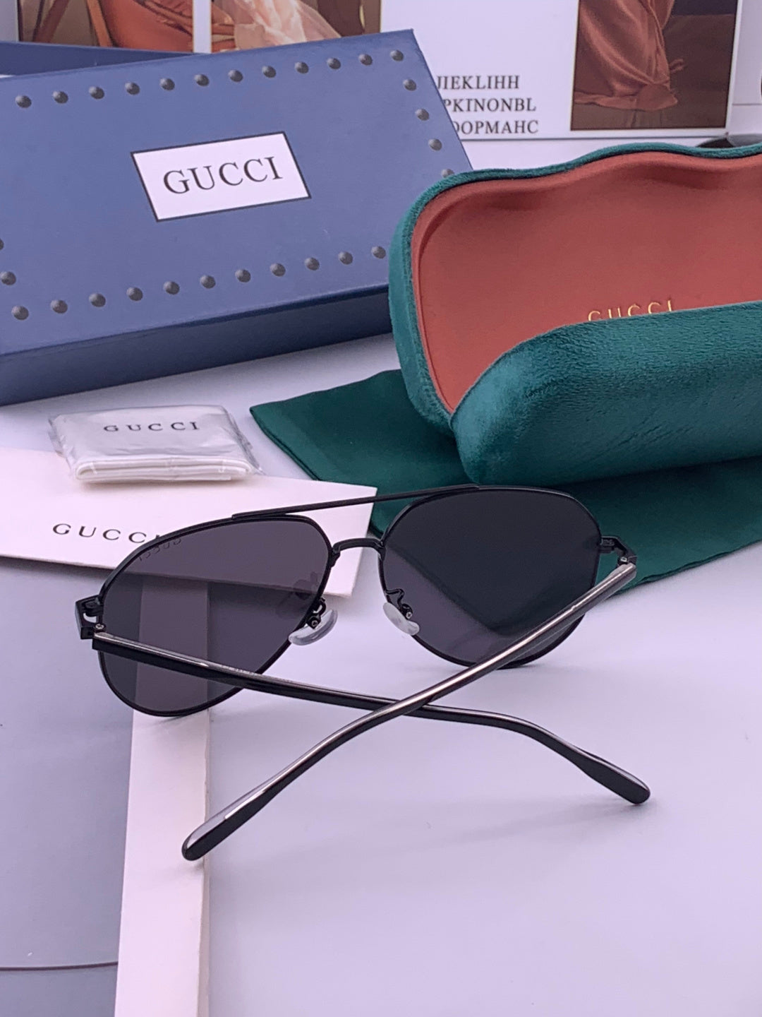 Gucci 5327 Polarized Aviator Gold Lens Sunglasses for Men & Women - 493236 - detail image 7