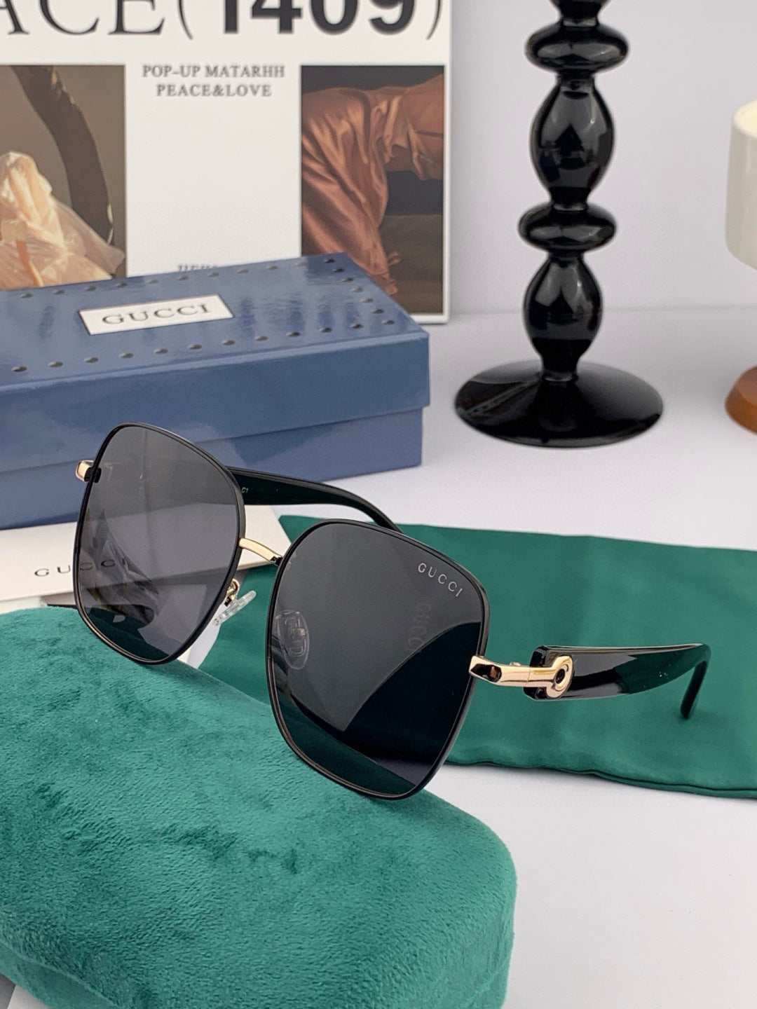 Gucci G9388 Round Brown Lens Sunglasses for Men & Women - detail image 3