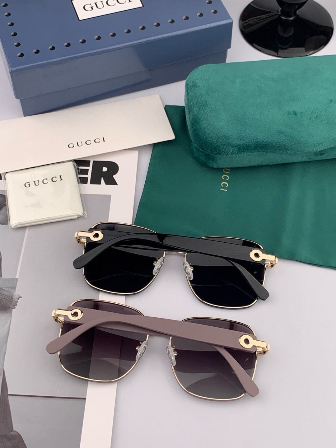 Gucci G9388 Round Brown Lens Sunglasses for Men & Women - detail image 6