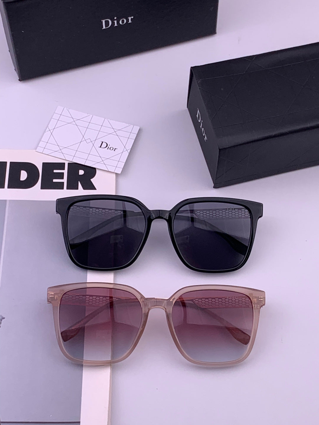 Dior CD35511 Polarized Square Brown Lens Sunglasses for Women - detail image 7