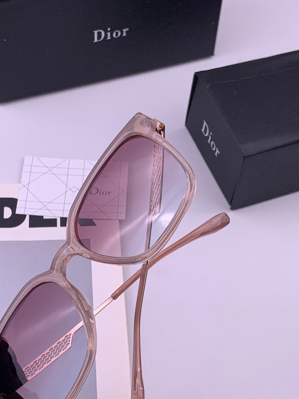 Dior CD35511 Polarized Square Brown Lens Sunglasses for Women - detail image 5