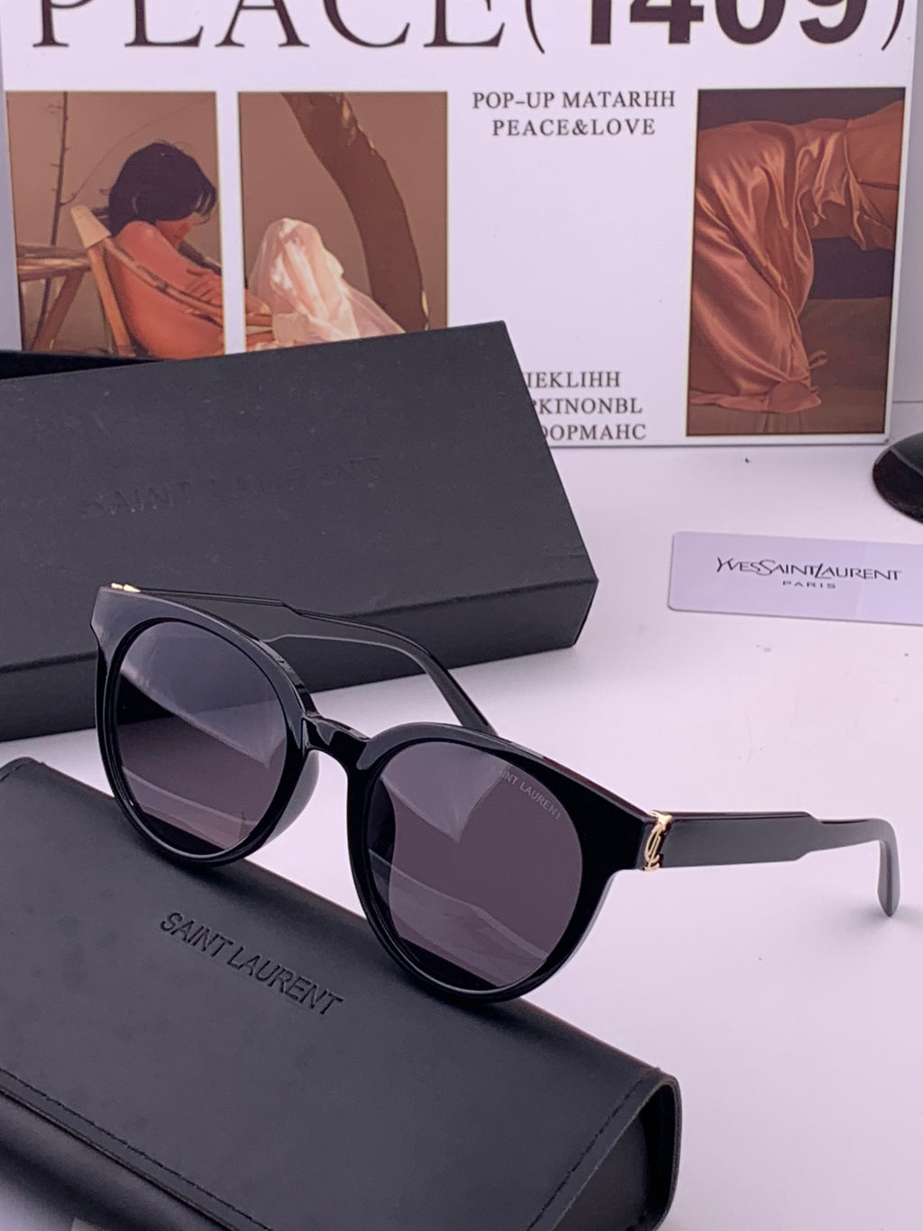 Saint Laurent 47721 Polarized Fashion Gold Lens Sunglasses for Men & Women - detail image 2
