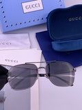 Gucci 0863 Polarized Aviator Gold Lens Sunglasses for Men & Women