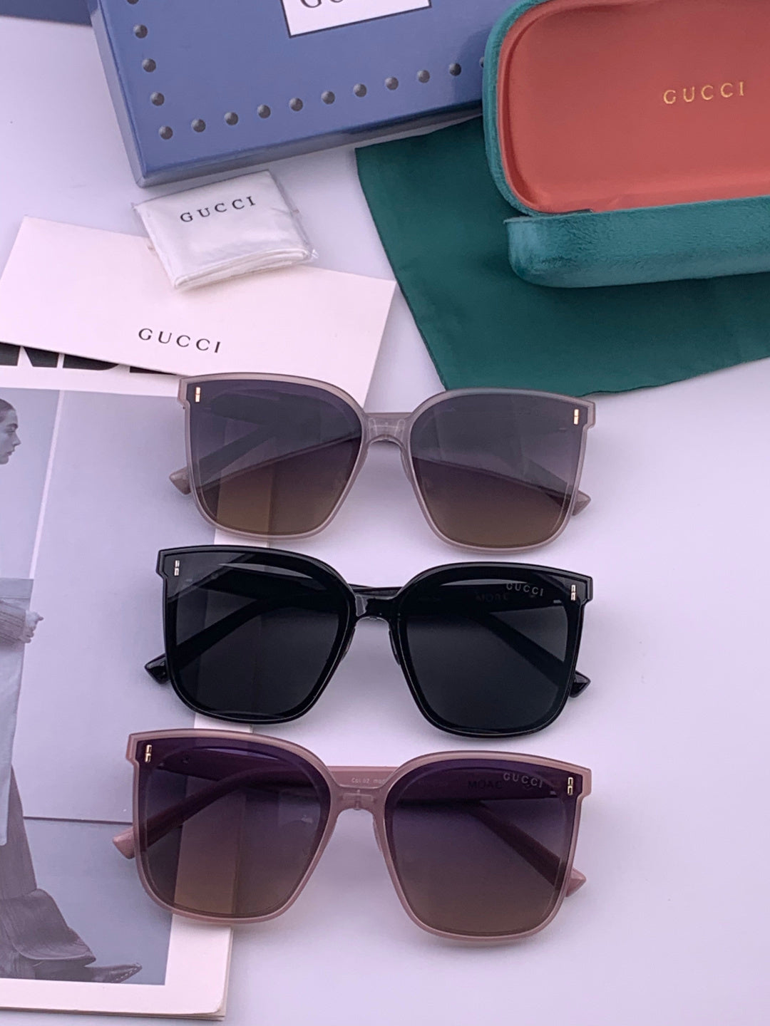 Gucci G60 Polarized Square Brown Lens Sunglasses for Men & Women - 493250 - detail image 7