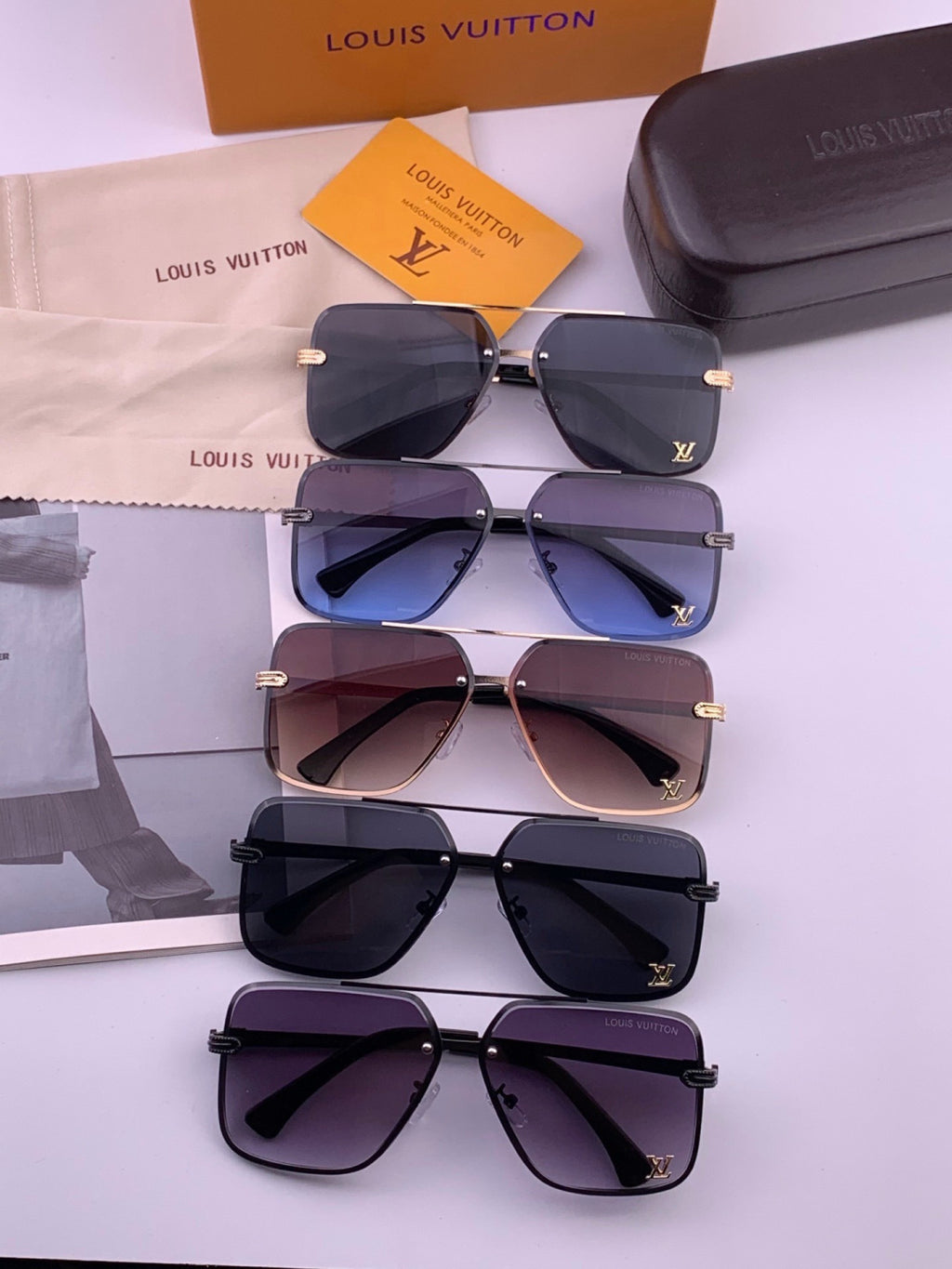 Louis Vuitton L91747 Aviator Orange Lens Sunglasses for Men & Women - 493114 - detail image 6
