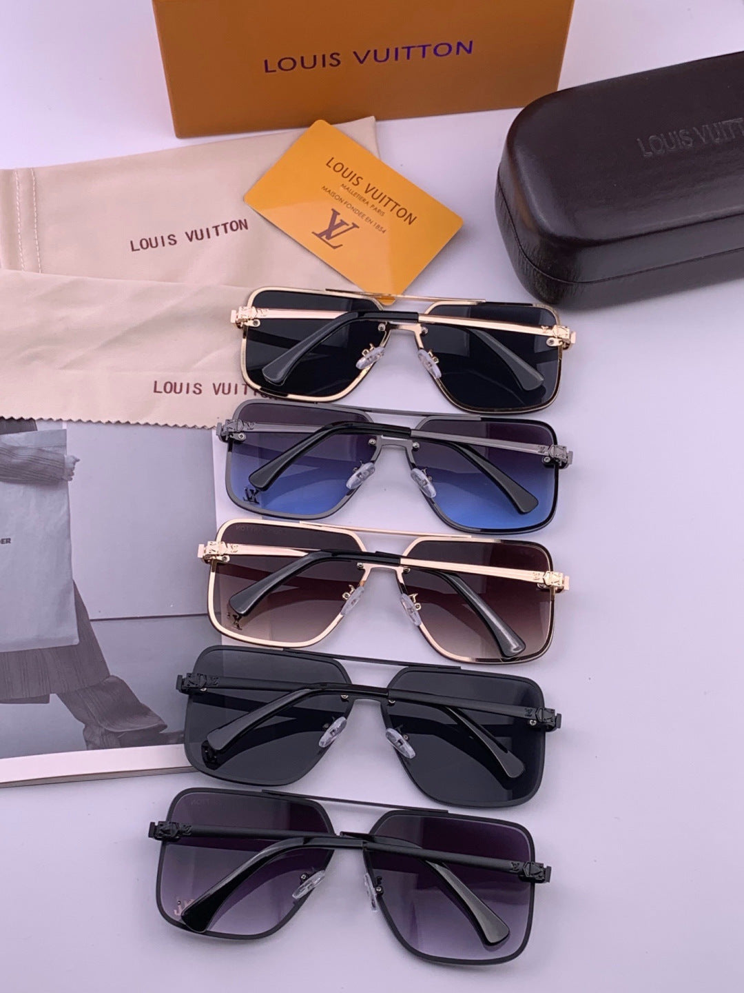 Louis Vuitton L91747 Aviator Orange Lens Sunglasses for Men & Women - 493114 - detail image 5
