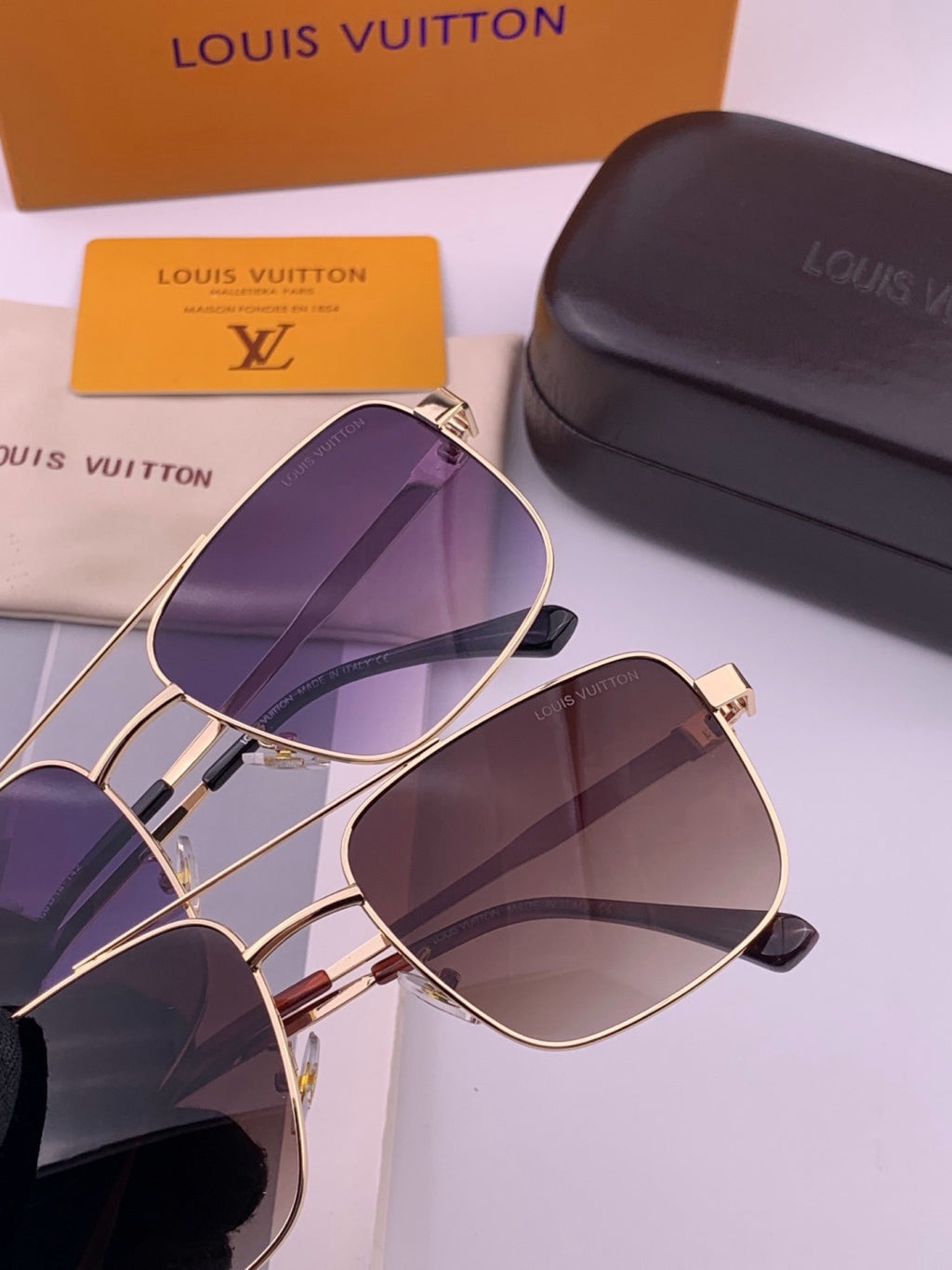 Louis Vuitton L3905 Aviator Gray Lens Sunglasses for Men & Women - detail image 6