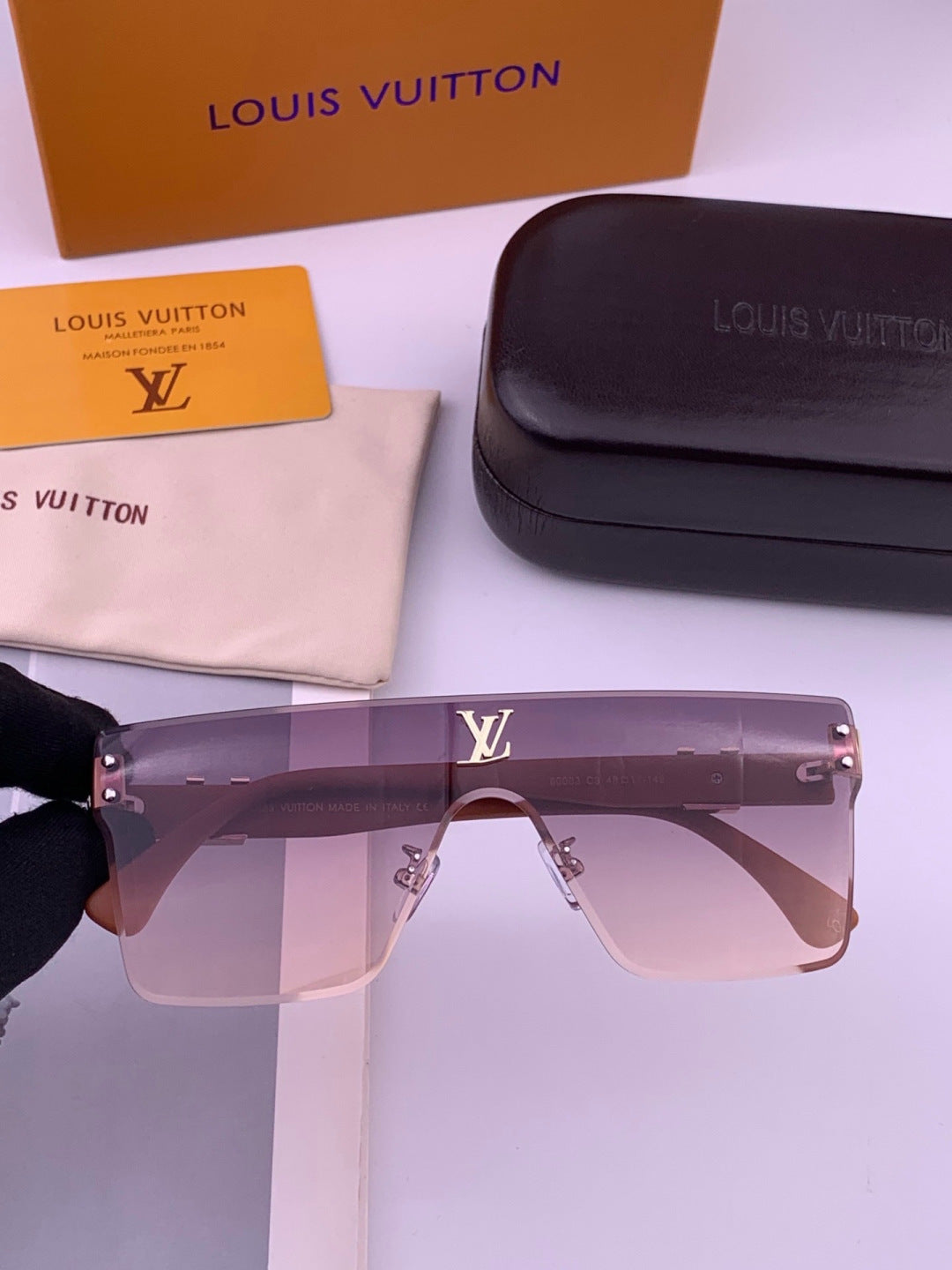 Louis Vuitton L36000 Oversized Purple Lens Sunglasses for Men & Women