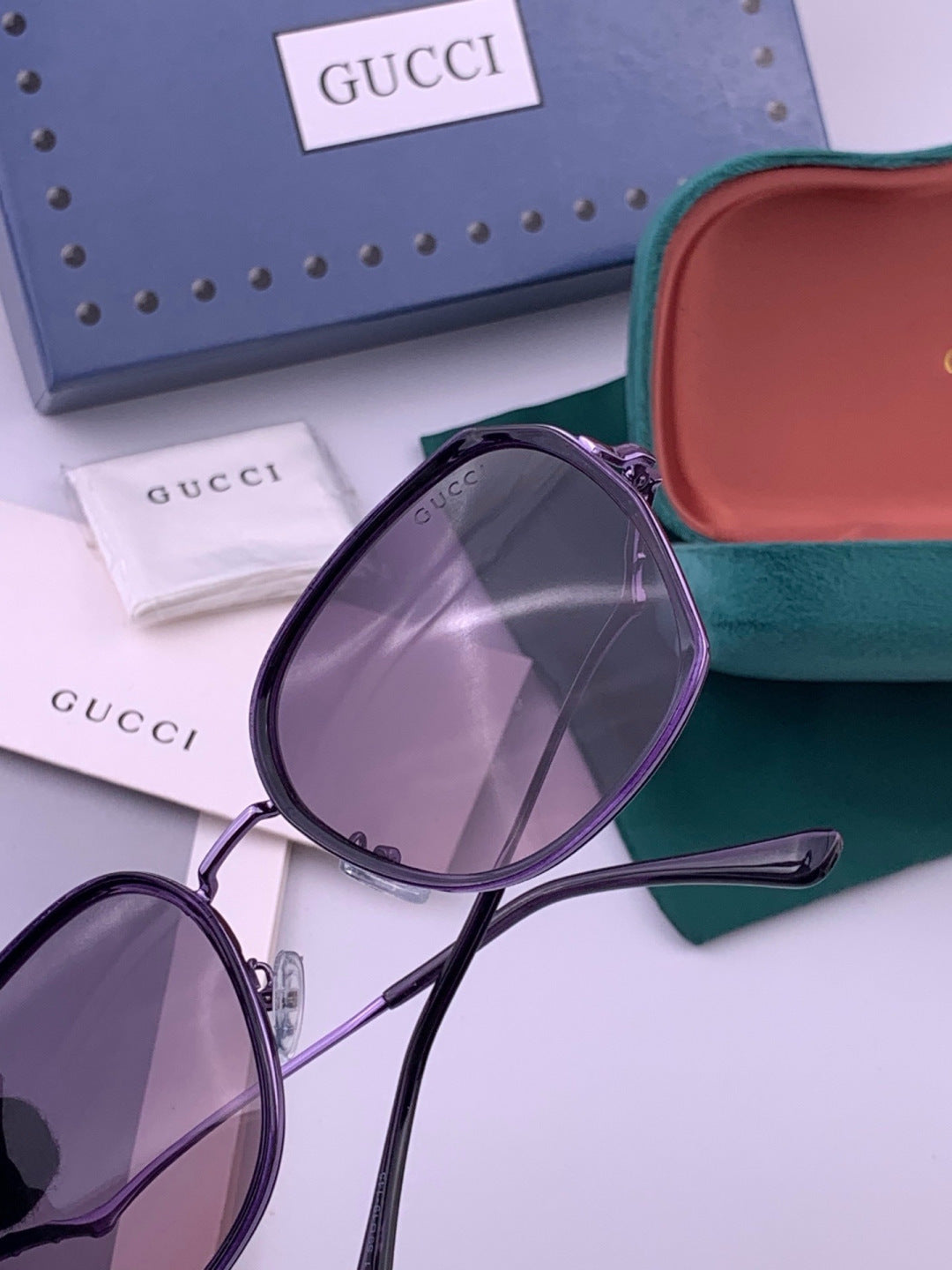 Gucci G6211 Polarized Square Brown Lens Sunglasses for Women - 493419 - detail image 6