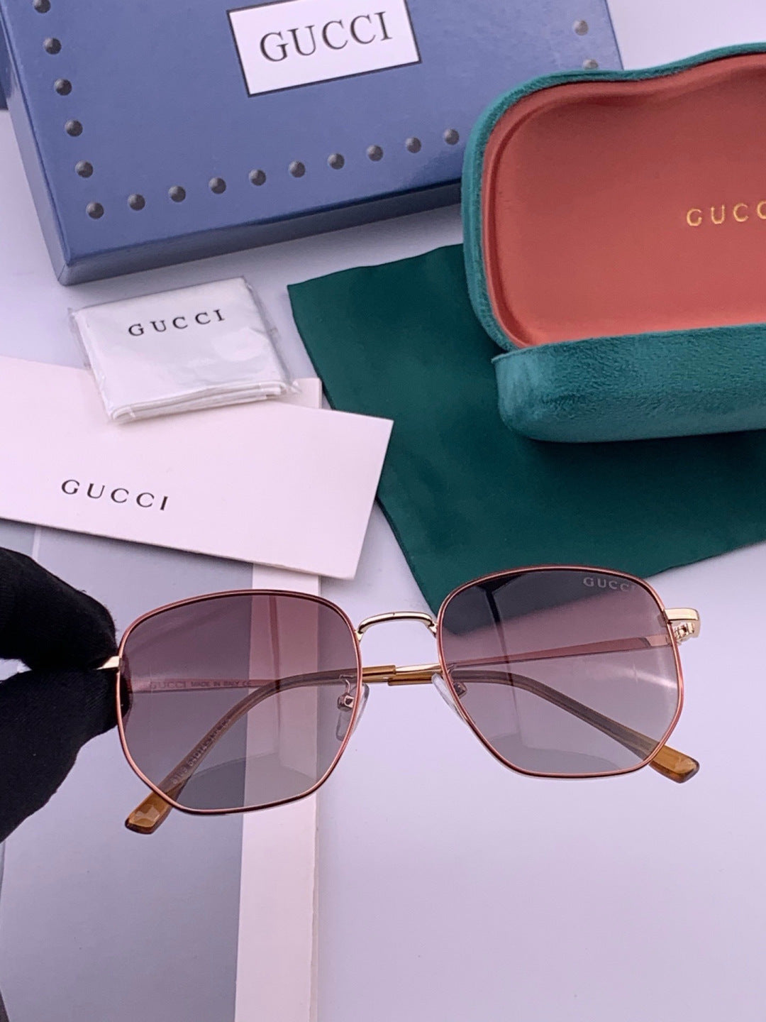 Gucci G9810 Polarized Oversized Black Lens Sunglasses for Men & Women - 493374