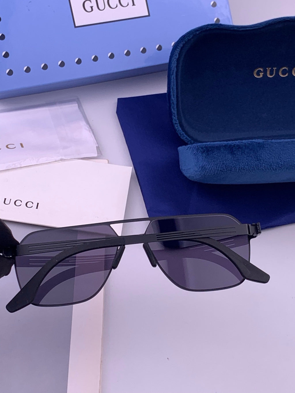 Gucci G0862 Fashion Gold Lens Sunglasses for Men & Women - detail image 6