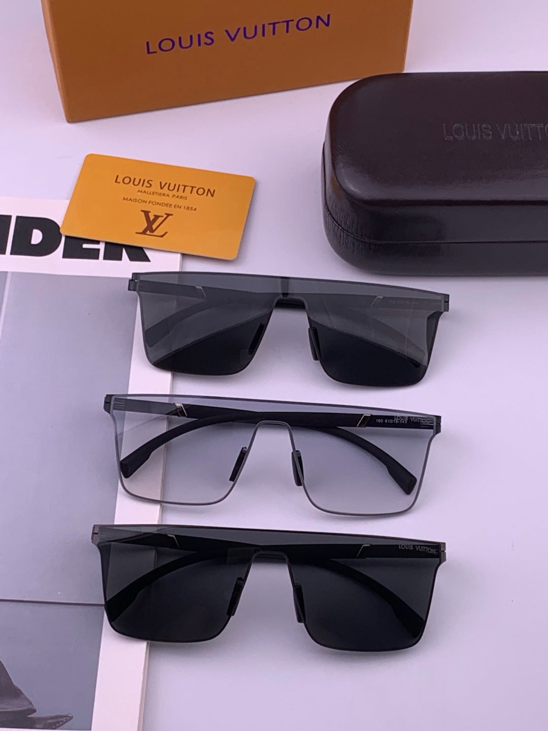 Louis Vuitton L016 Fashion Brown Lens Sunglasses for Men & Women - detail image 7