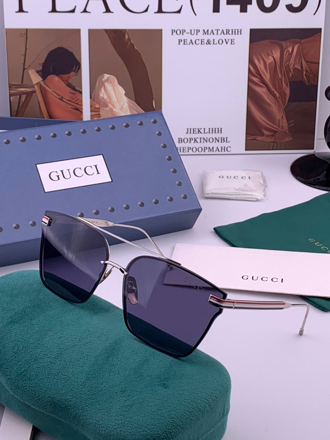 Gucci G152 Polarized Aviator Gold Lens Sunglasses for Men & Women - 486407 - detail image 2